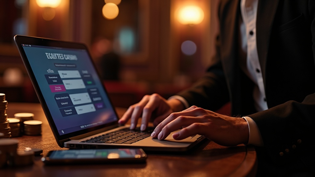 New player filling out casino registration form on laptop and phone