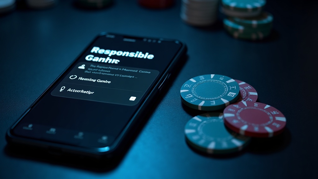 Smartphone with responsible gambling settings in a casino setting